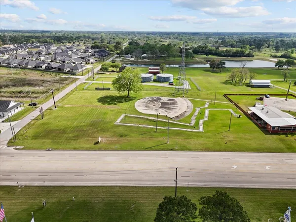a view of swimming pool with a garden
