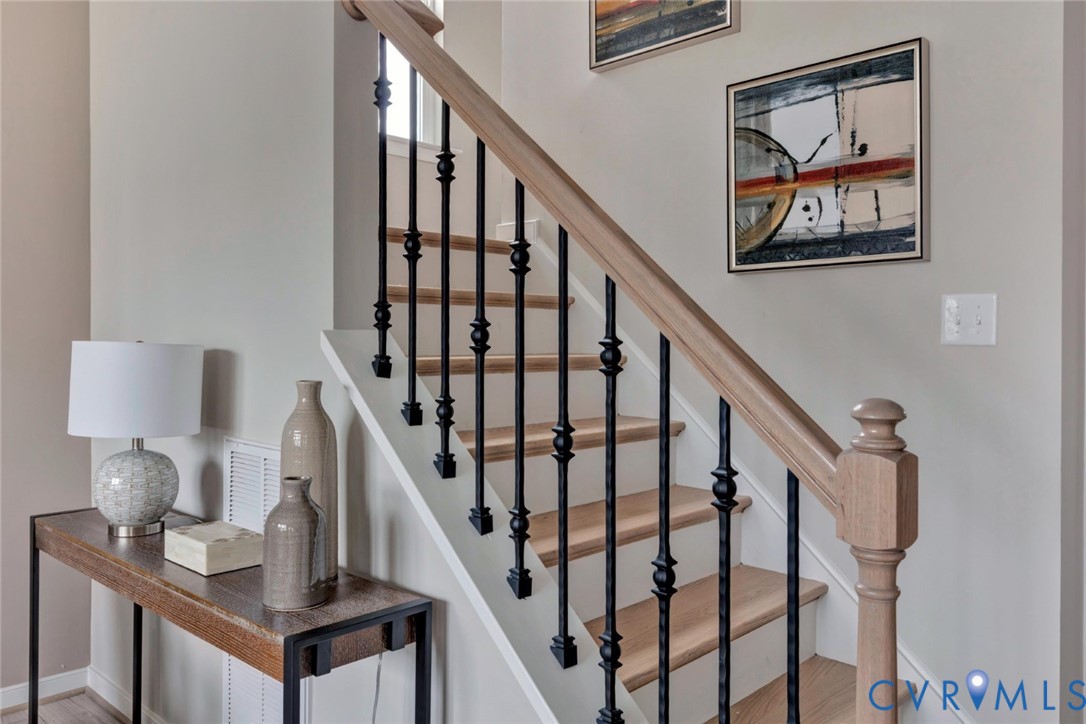 967 Charlemagne Road Midlothian, VA 23114 - Photo 6 of 50 a view of entryway and hall with wooden floor