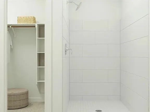 a bathroom with a sink and mirror