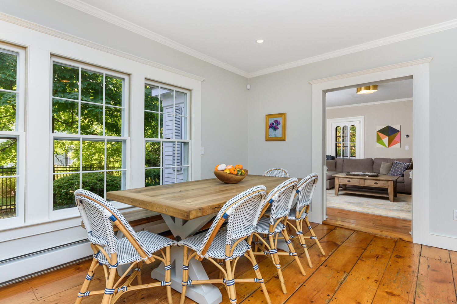 44 Brookside Road Darien, CT 06820 - Photo 19 of 36 a view of a dining room with furniture and a window