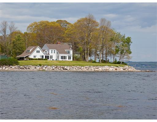 718 Shore Road Northport, ME 04849 - Photo 2 of 20 Exterior Back. View across Kelly s...
