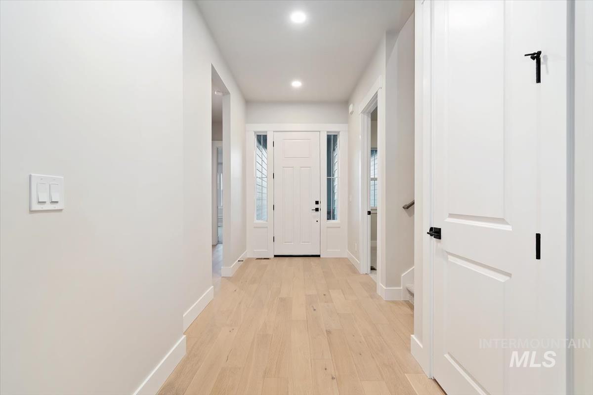 2147 East Blakehurst Avenue Kuna, ID 83634 - Photo 38 of 43 Hall featuring light wood-type flooring and recessed lighting