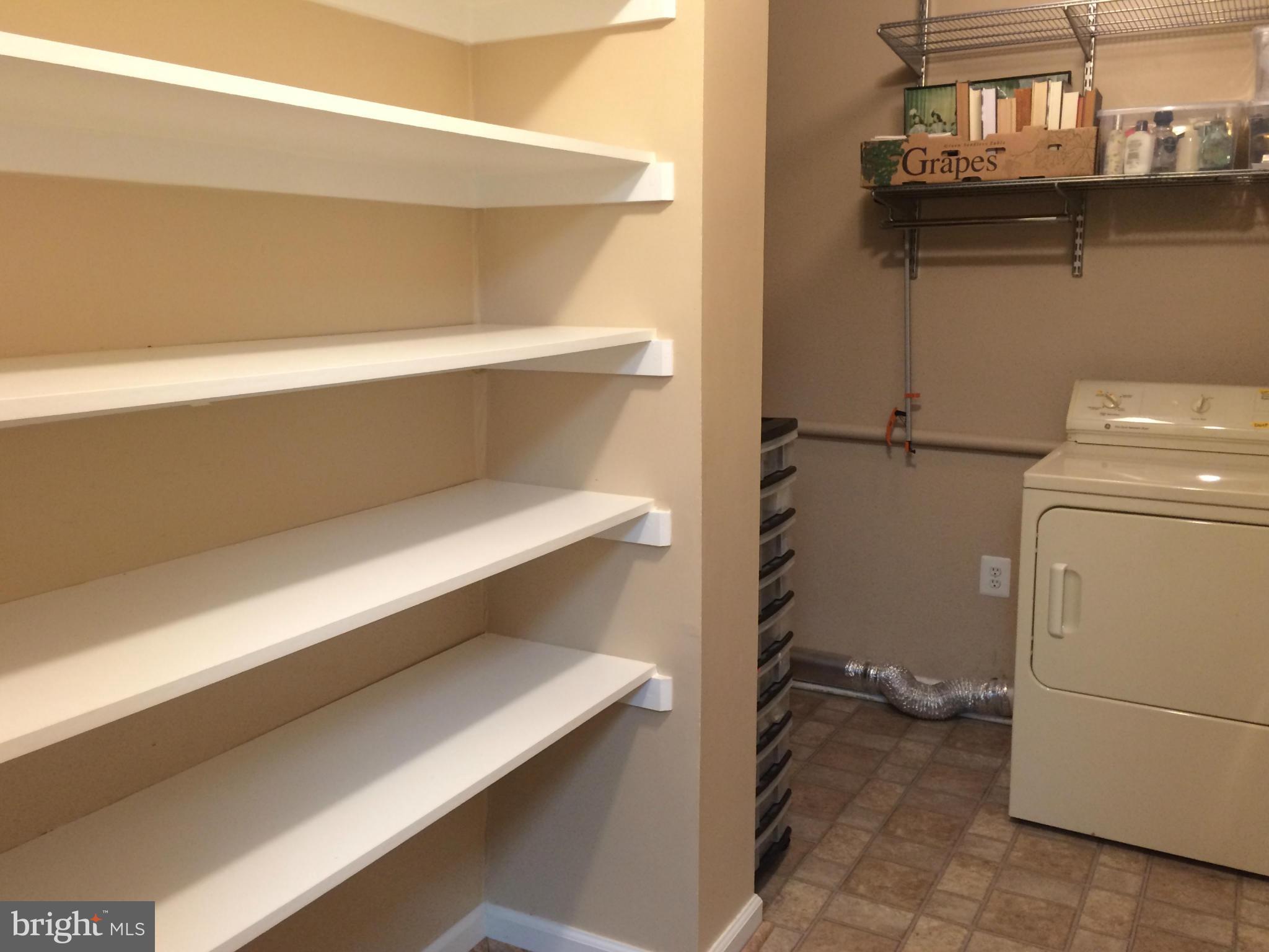 15026 Eardley Court, Unit 280F Silver Spring, MD 20906 - Photo 14 of 30 KITCHEN STORAGE AREA W/ NEWER HWH, MORE ELFA!