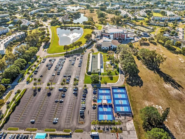 an aerial view of a yard