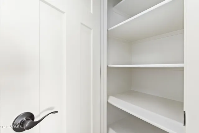 a close view of closet