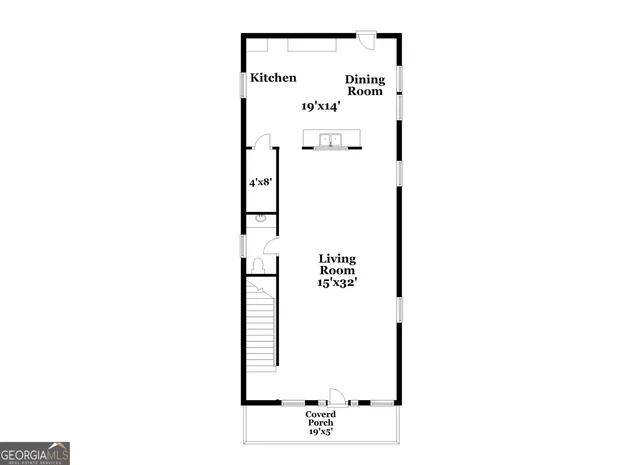 a picture of a bench in front of a door