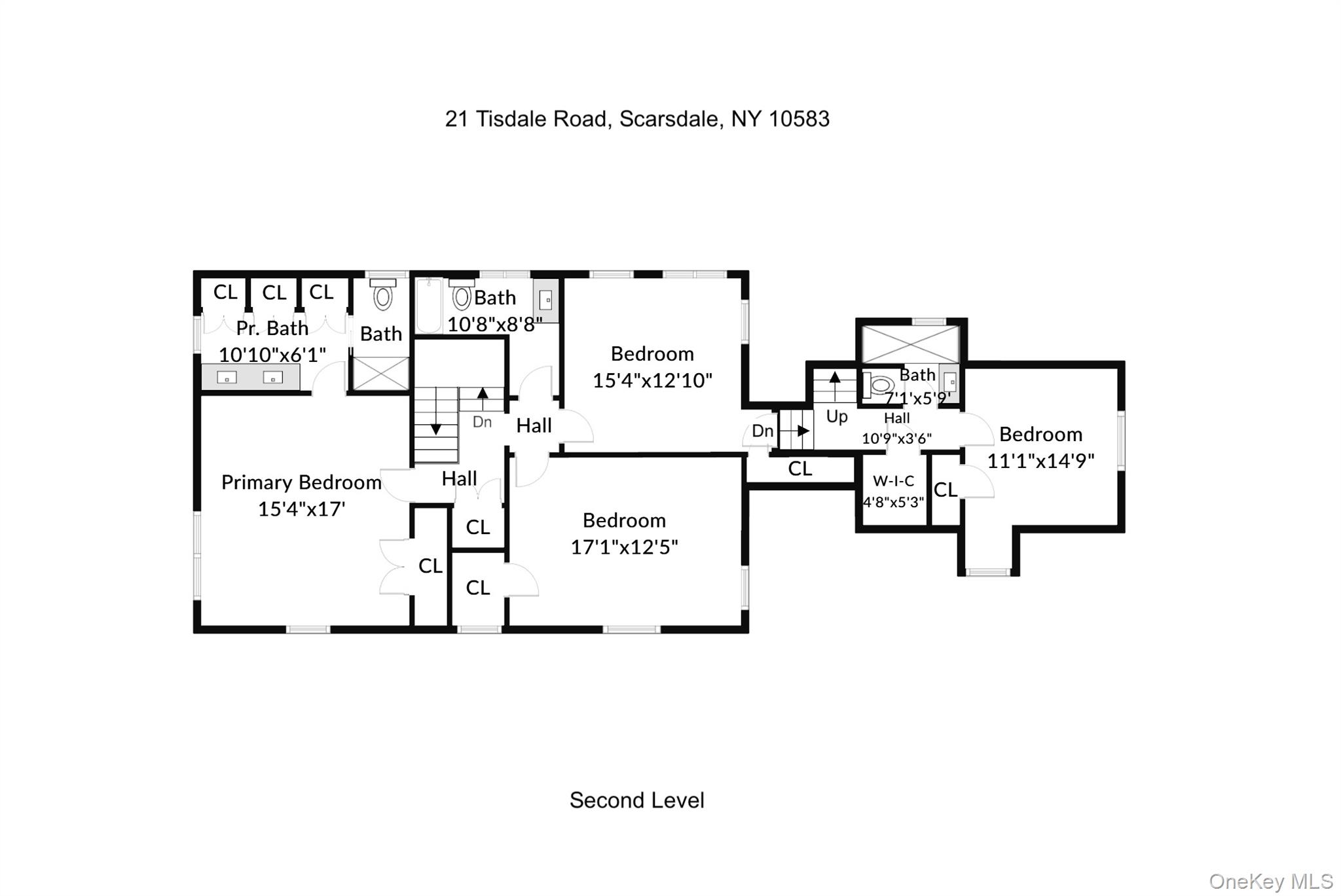 21 Tisdale Road Scarsdale, NY 10583 - Photo 39 of 40 Second level floor plan.