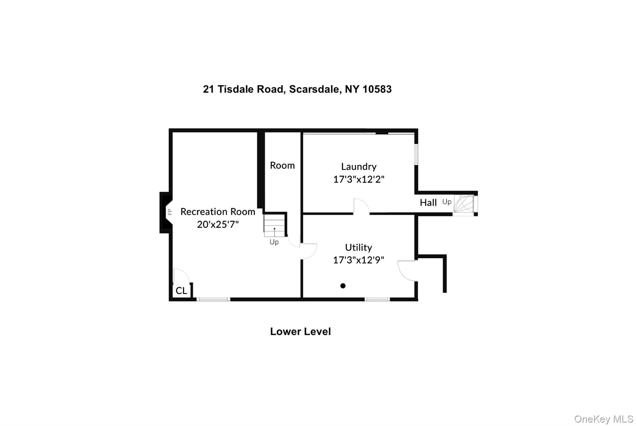 21 Tisdale Road Scarsdale, NY 10583 - Photo 40 of 40 Lower level floor plan.