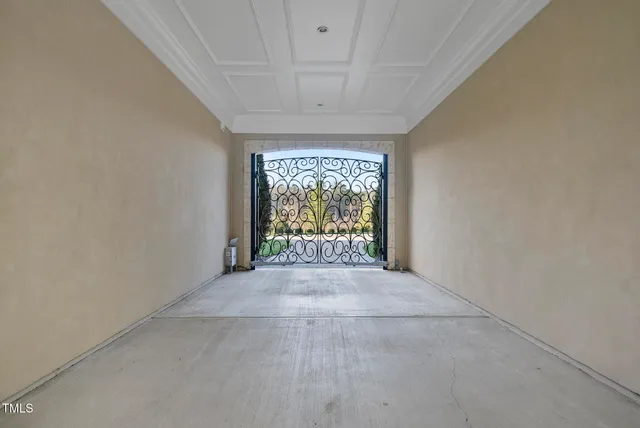 a view of a balcony with a lake view