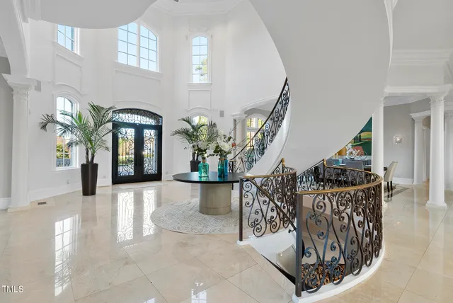 a view of a city and a mountain view