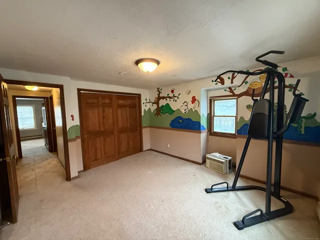a view of a livingroom with furniture and a potted plant