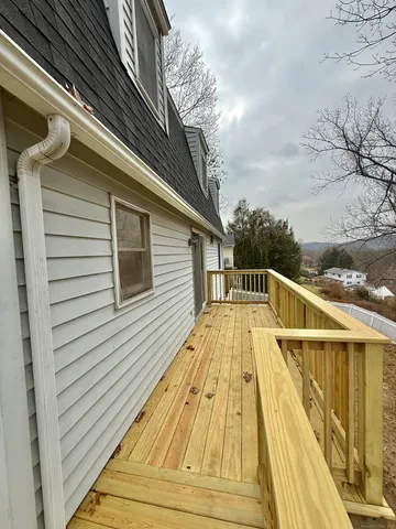 a view of balcony with staircase