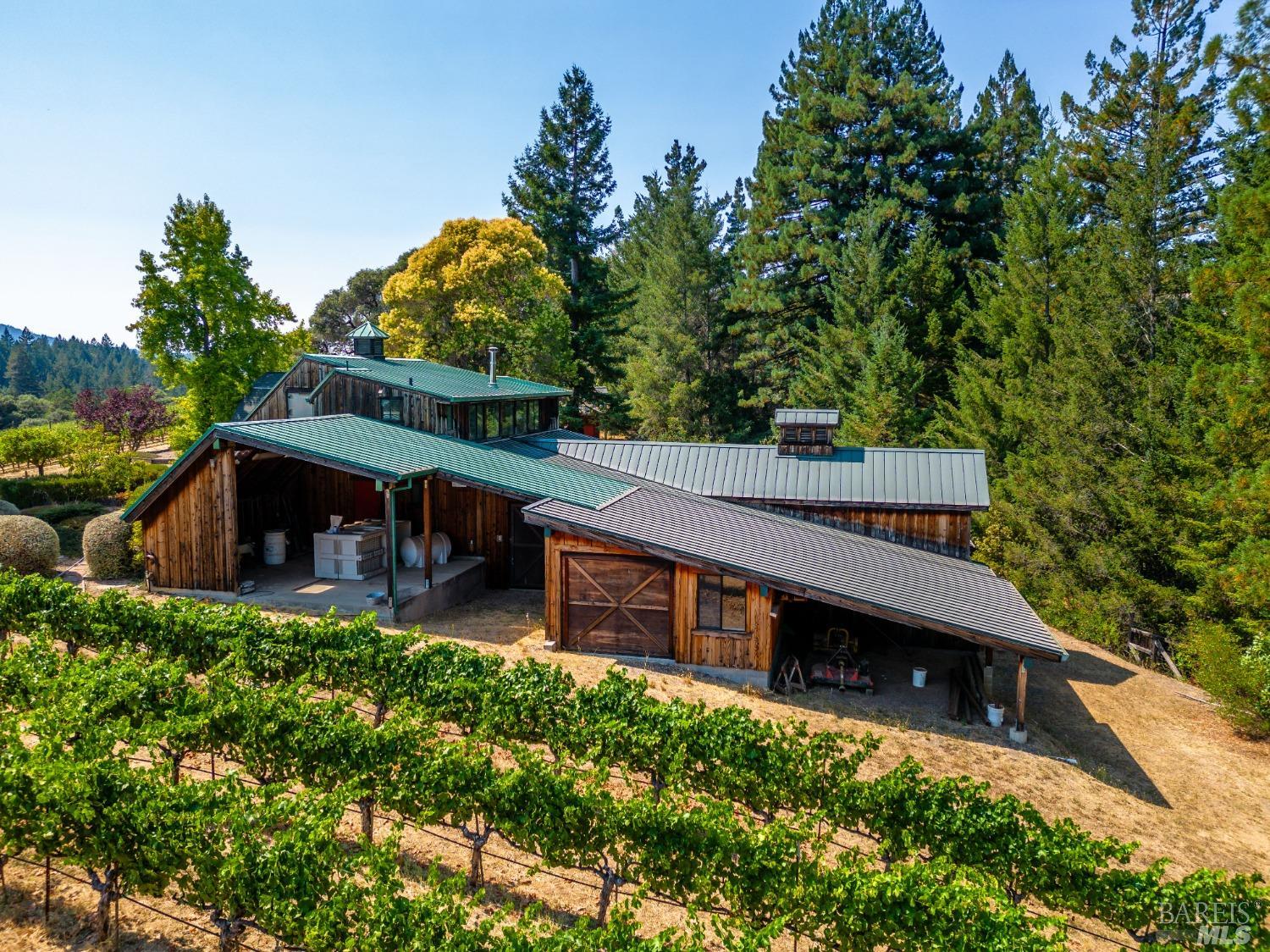 2151 Guntly Road Philo, CA 95466 - Photo 39 of 43 an aerial view of a house with a big yard