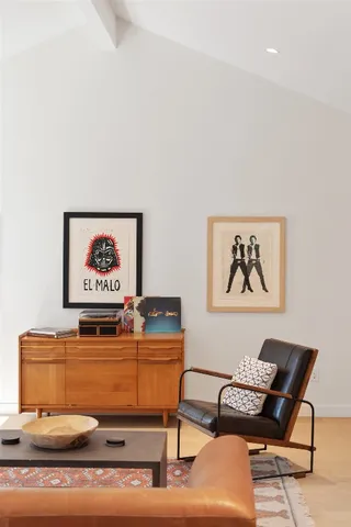 a view of a livingroom with furniture and couch