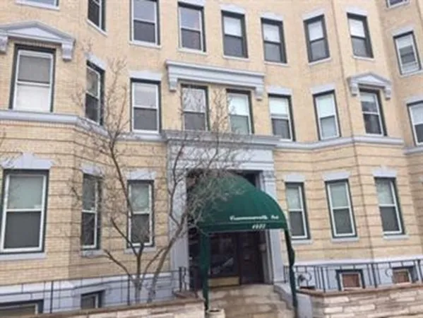 a front view of a multi story building