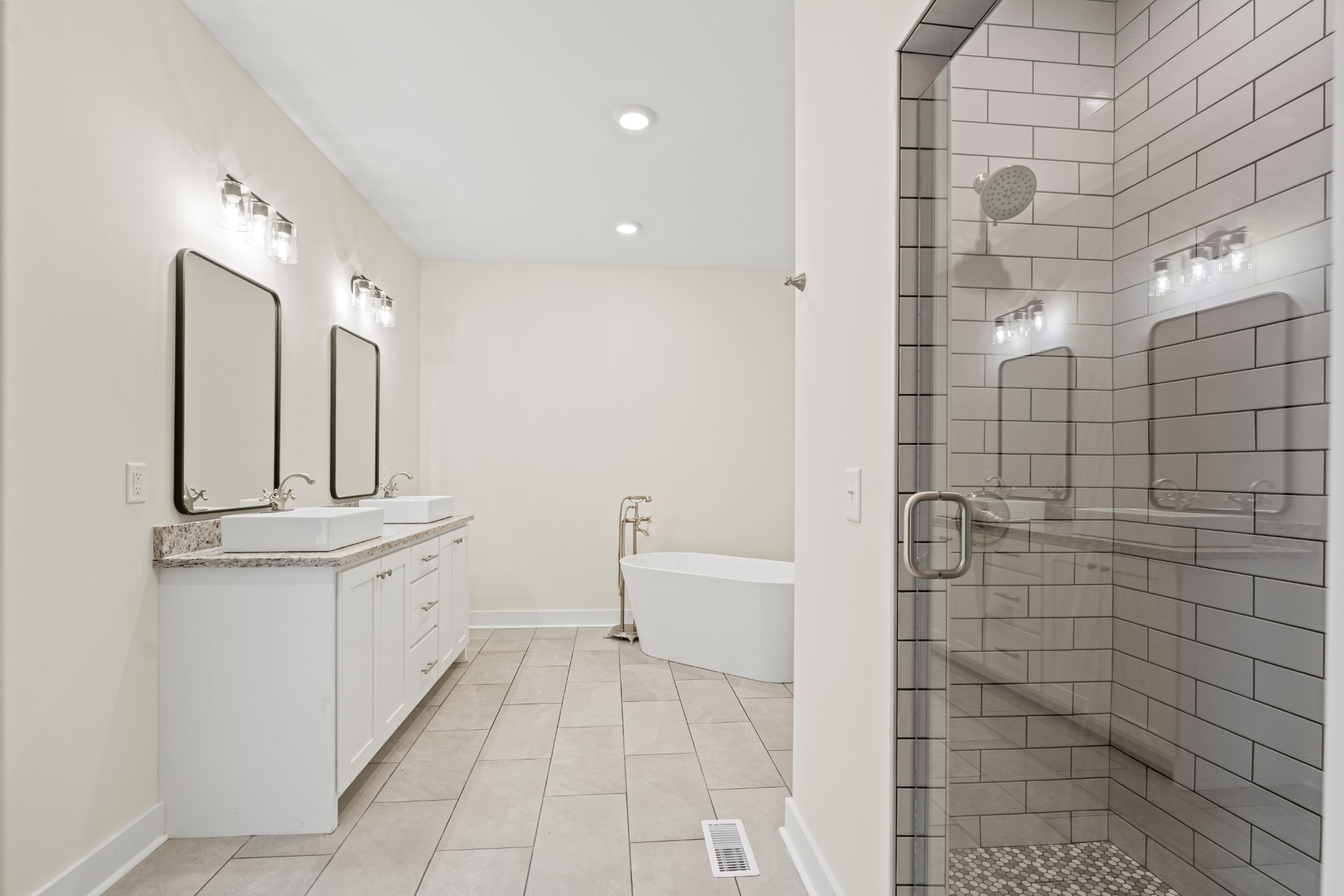 3368 Calista Road White House, TN 37188 - Photo 21 of 37 a bathroom with a granite countertop sink a toilet and mirror