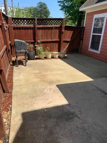 a view of outdoor space with seating area