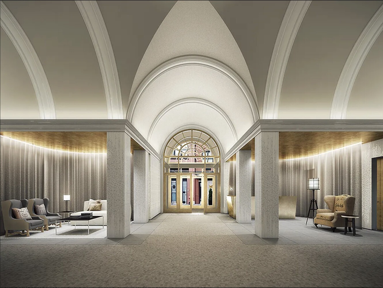 93 Worth Street, Unit 1201 Manhattan, NY 10013 - Photo 8 of 15 a view of lobby with furniture