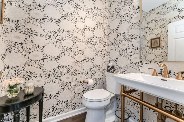 a bathroom with a sink and a toilet