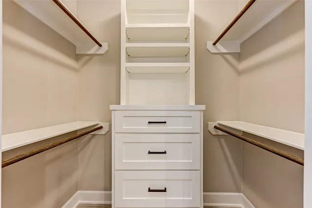 a close view of closet