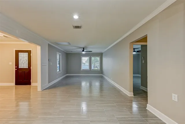 a view of an entryway of a house