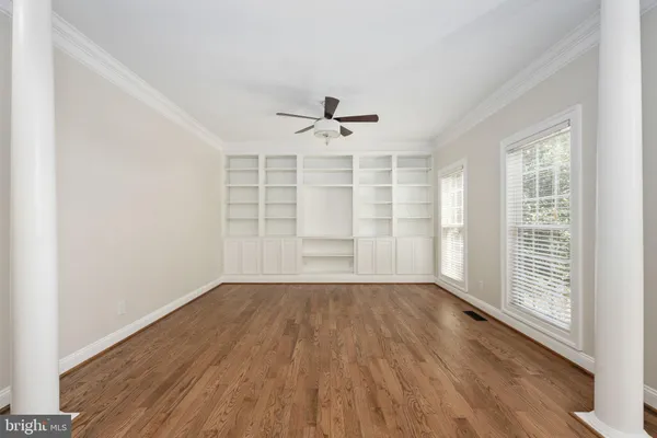 a view of entryway with wooden floor