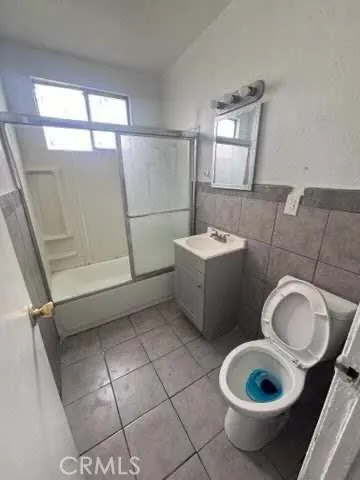 a view of a room with a window