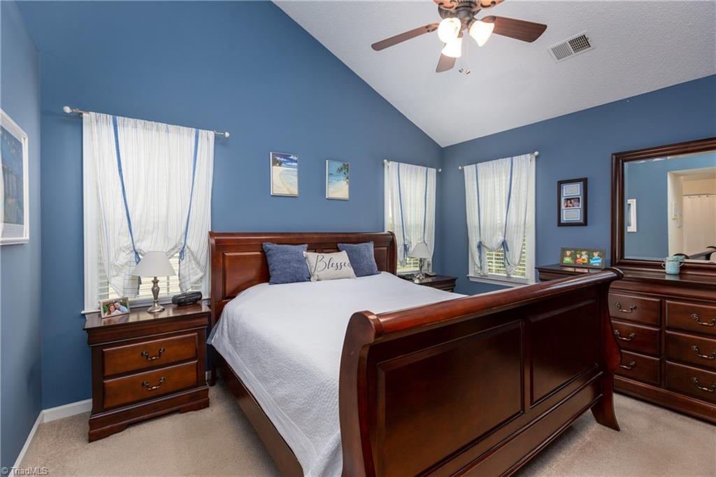 3310 Timberwolf Avenue High Point, NC 27265 - Photo 14 of 24 MASTER SUITE, CATHEDRAL CEILING AND NATURAL LIGHT