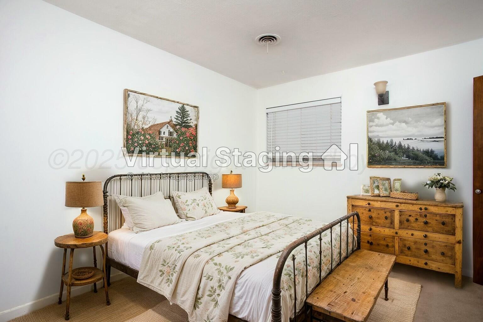 3621 Thurman Street Amarillo, TX 79109 - Photo 20 of 29 a bedroom with a bed and a night stand