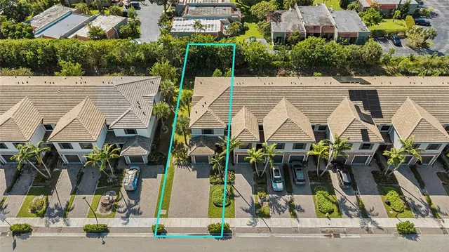 an aerial view of multiple house