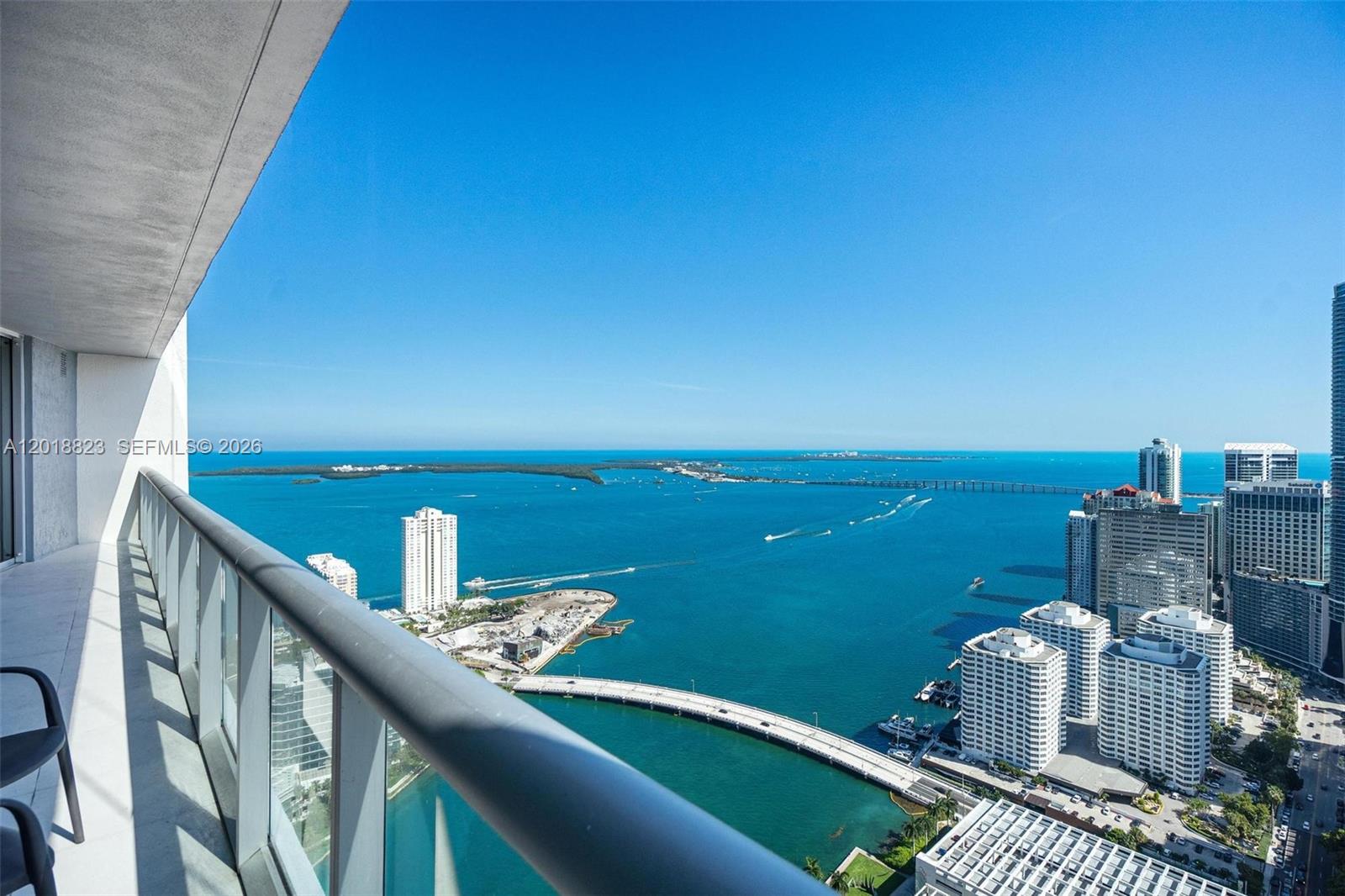 495 Brickell Avenue, Unit 4911 Miami, FL 33131 - Photo 14 of 35 a view of ocean from a balcony