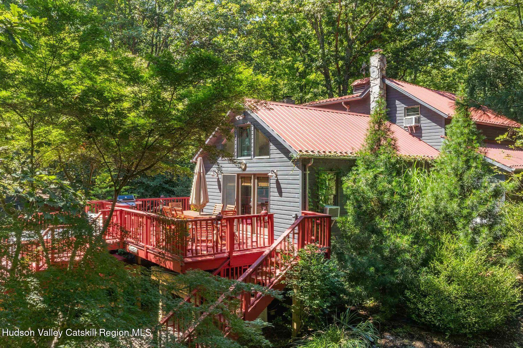125 Johnson Hill Road Kingston, NY 12401 - Photo 29 of 34 Aeriel View of Home and Deck