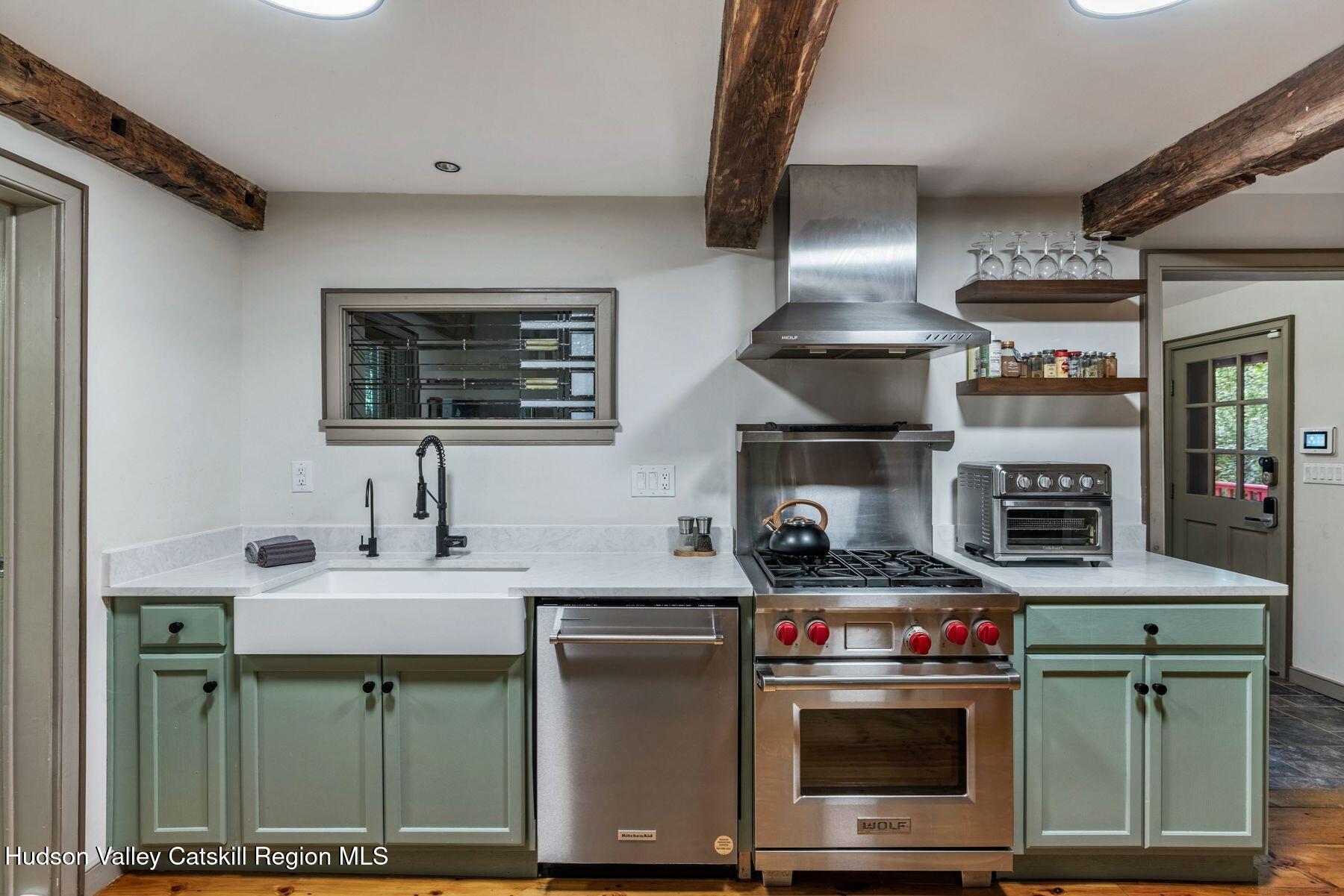 125 Johnson Hill Road Kingston, NY 12401 - Photo 10 of 34 Kitchen with Gas Wolf Range