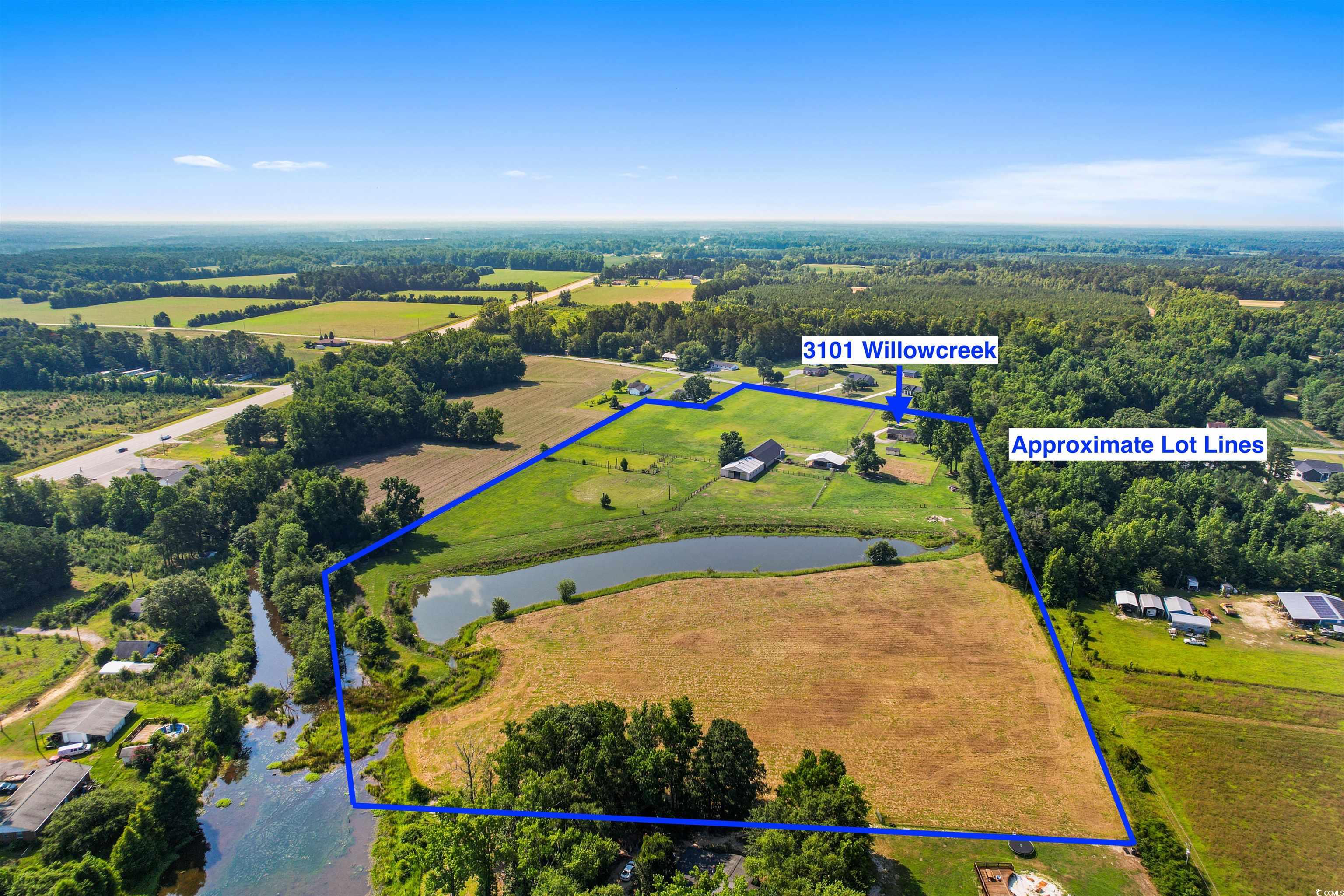 3101 Willow Creek Road Florence, SC 29505 - Photo 36 of 39 Aerial view featuring a water view and a rural view