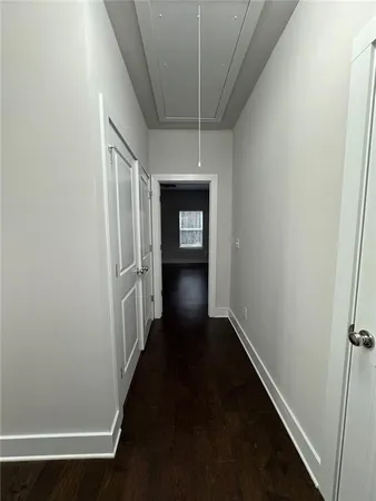 a view of hallway with stairs