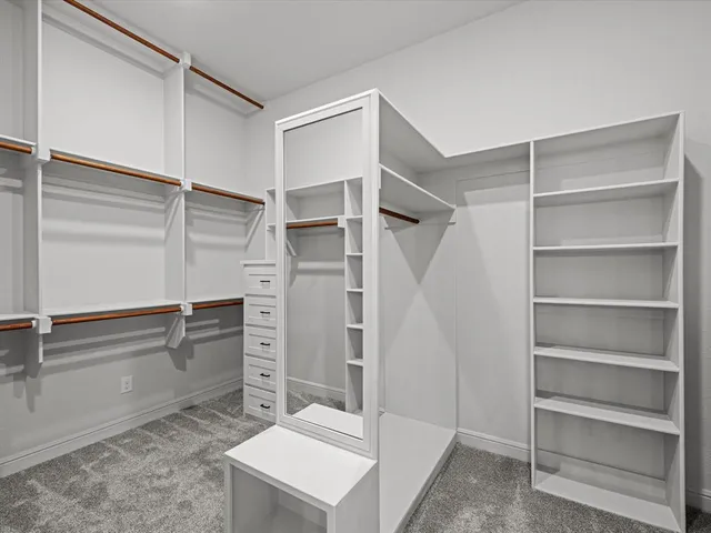 a view of a walk in closet