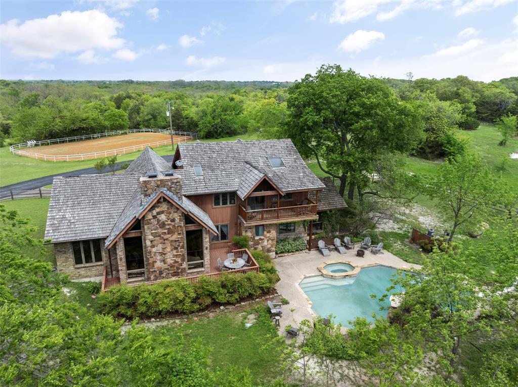 1251 Jim Cannon Road Van Alstyne, TX 75495 - Photo 1 of 31 an aerial view of a house with pool and a bench