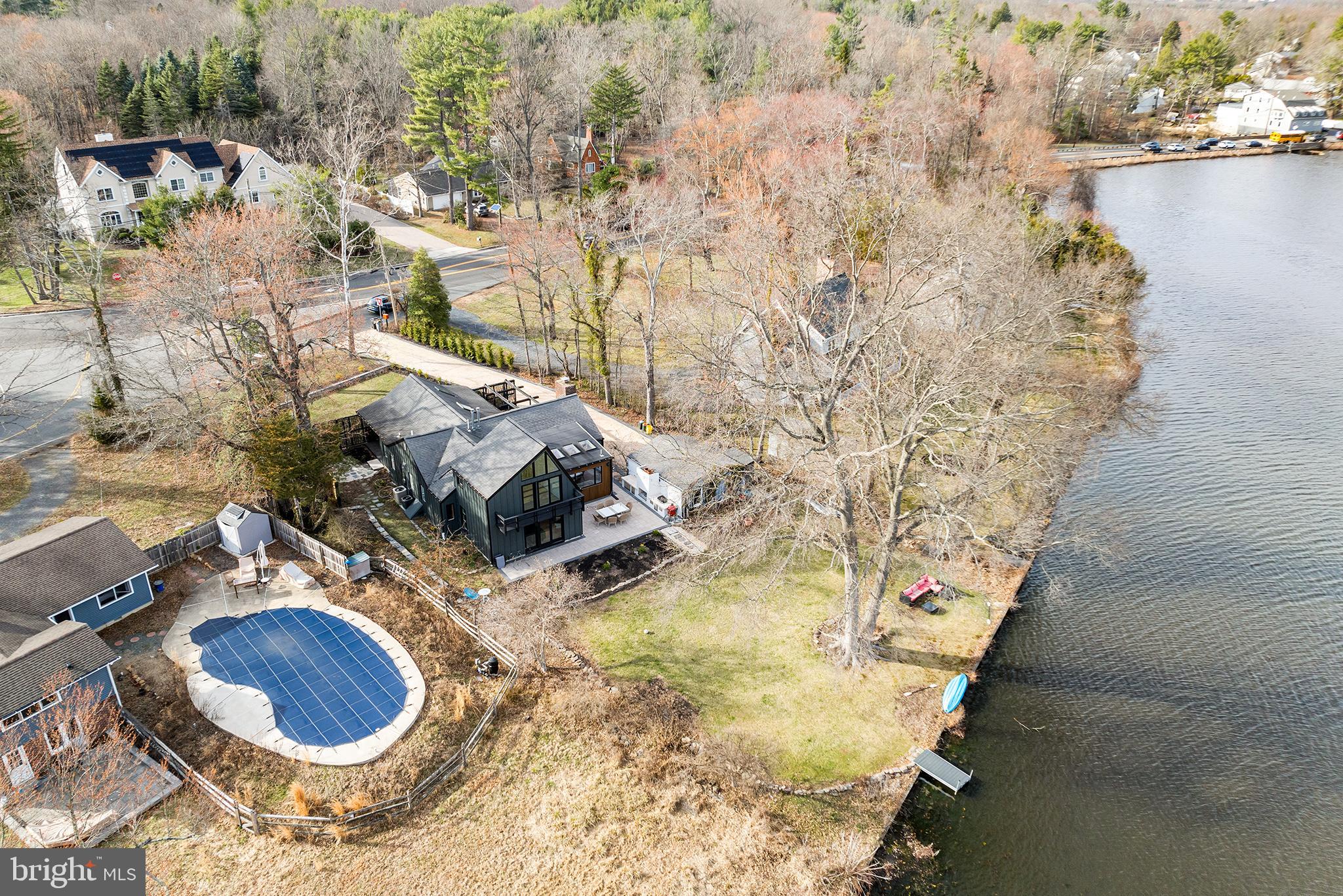 416 Clarksville Road Princeton Junction, NJ 08550 - Photo 51 of 51 Aerial view of home and Grover's Mill Pond