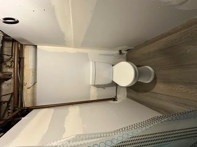 a close view of water heater room