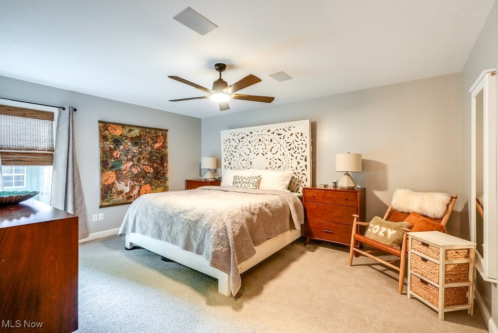 1598 Graham Road Silver Lake, OH 44224 - Photo 27 of 46 Bedroom featuring ceiling fan and carpet flooring