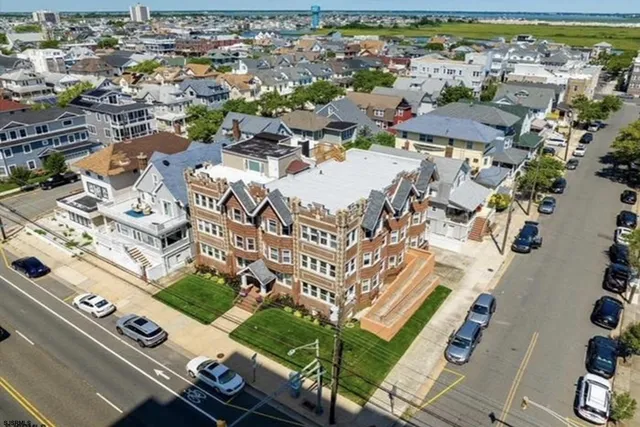 an aerial view of multiple house