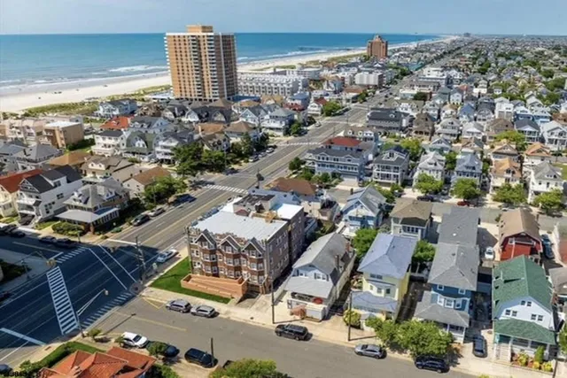 an aerial view of a city