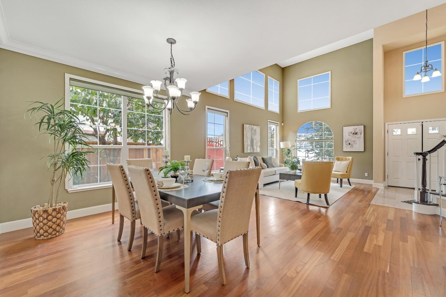 348 Riesling Court Fremont, CA 94539 - Photo 5 of 19 a view of a dining room with furniture window and wooden floor
