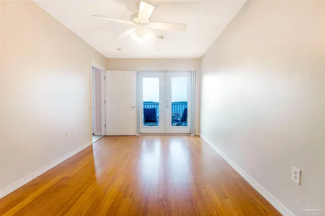 a view of small space with racks on the wall