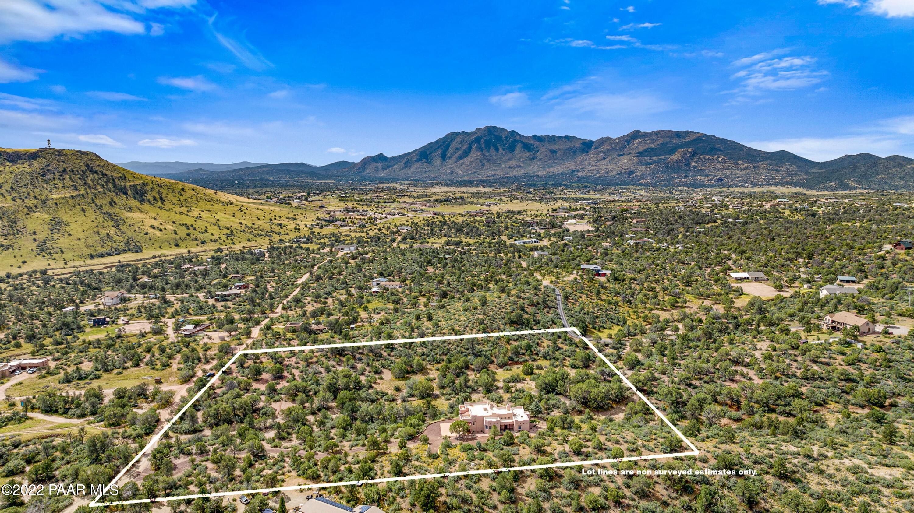 12520 North Tri V Ranch Road Prescott, AZ 86305 - Photo 40 of 40 006_Aerial 5 Lot Lines