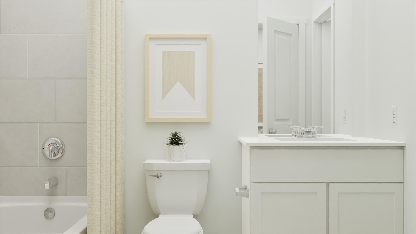 117 Stumpy Street San Marcos, TX 78666 - Photo 26 of 30 a bathroom with a sink a toilet and shower