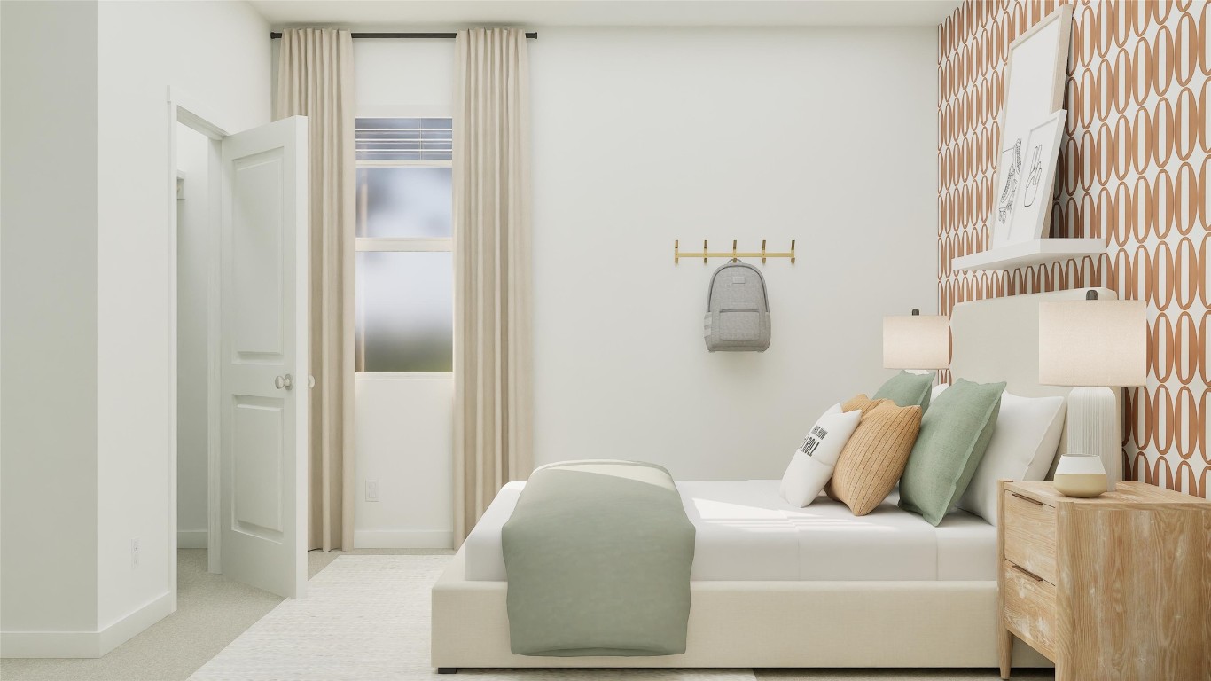 117 Stumpy Street San Marcos, TX 78666 - Photo 7 of 30 a bedroom with a bed and a mirror