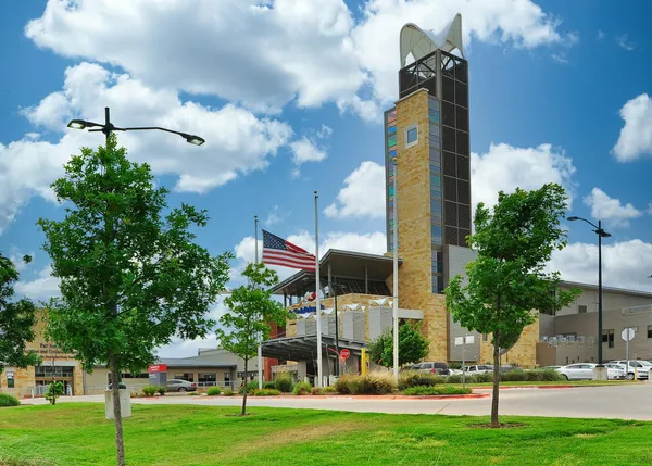 a view of a patio with swimming pool