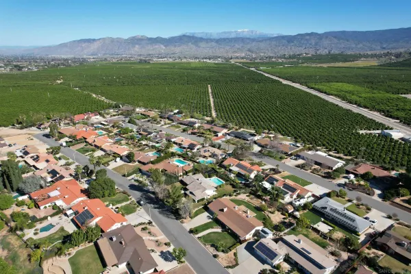 a view of city and mountain