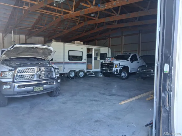 a car parked in garage